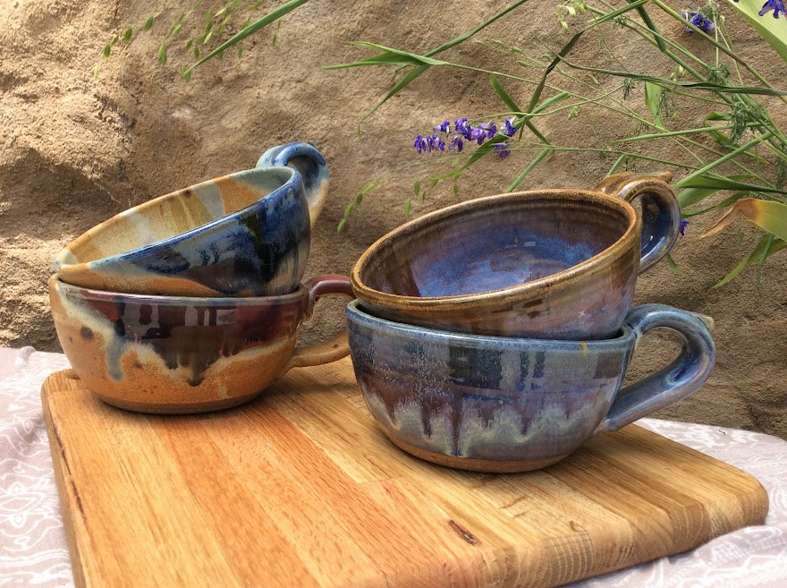 Large Cozy Soup Bowls with Handles in Rust Brown – The Mud Place